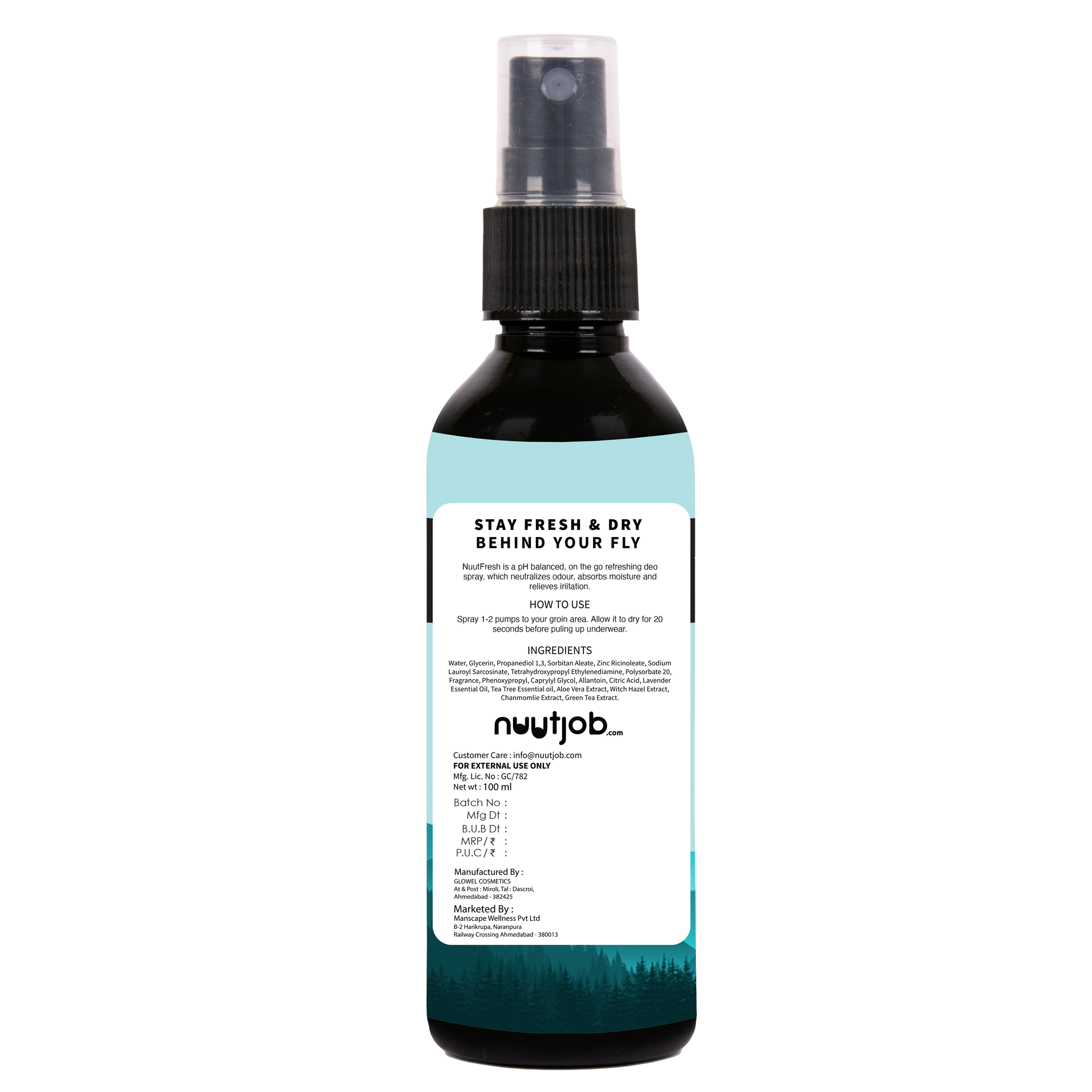 Nuutfresh Intimate Sack Spray Deodorant 100ml