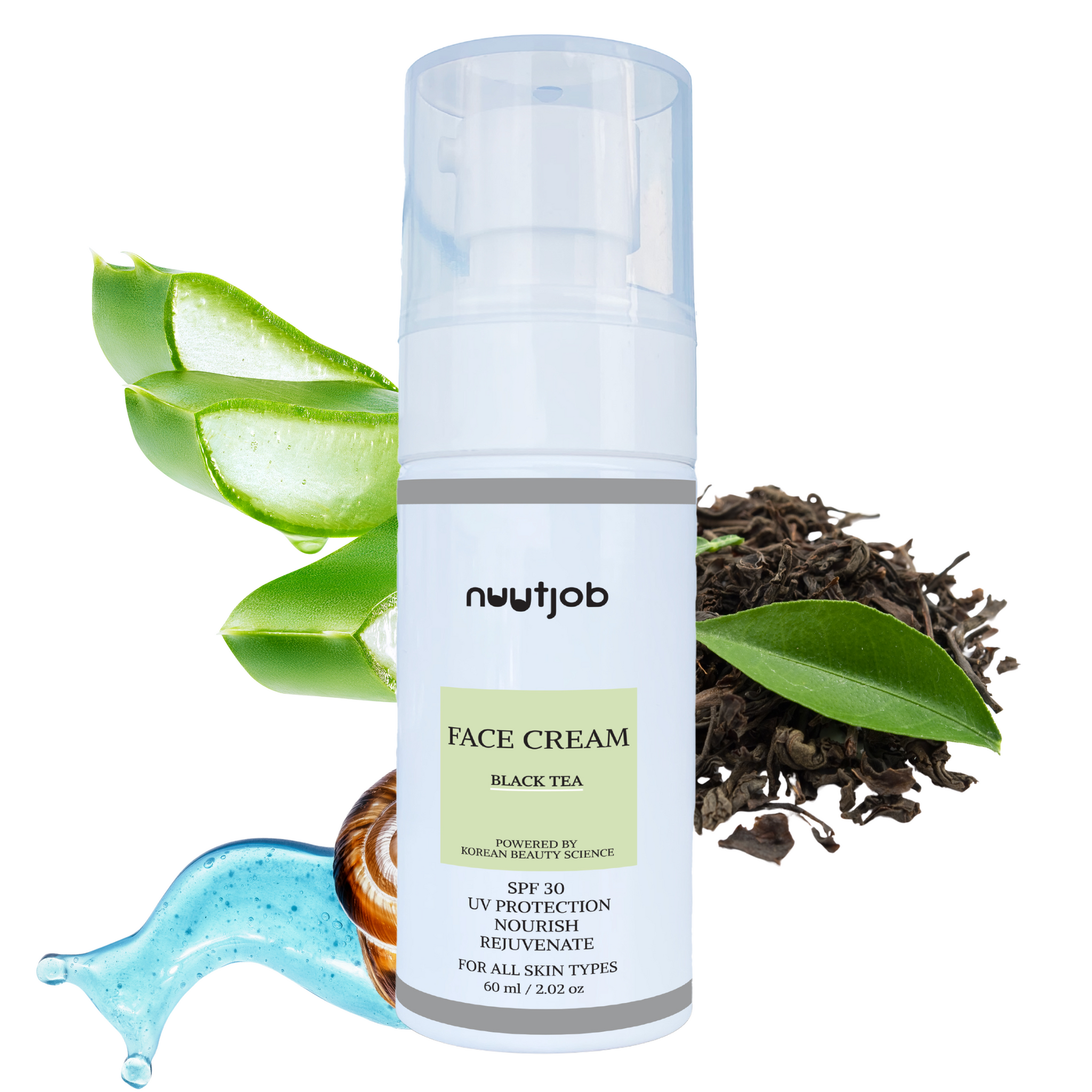 Black Tea Face Cream with SPF 30 for Men - Protection & Hydration | 60ml